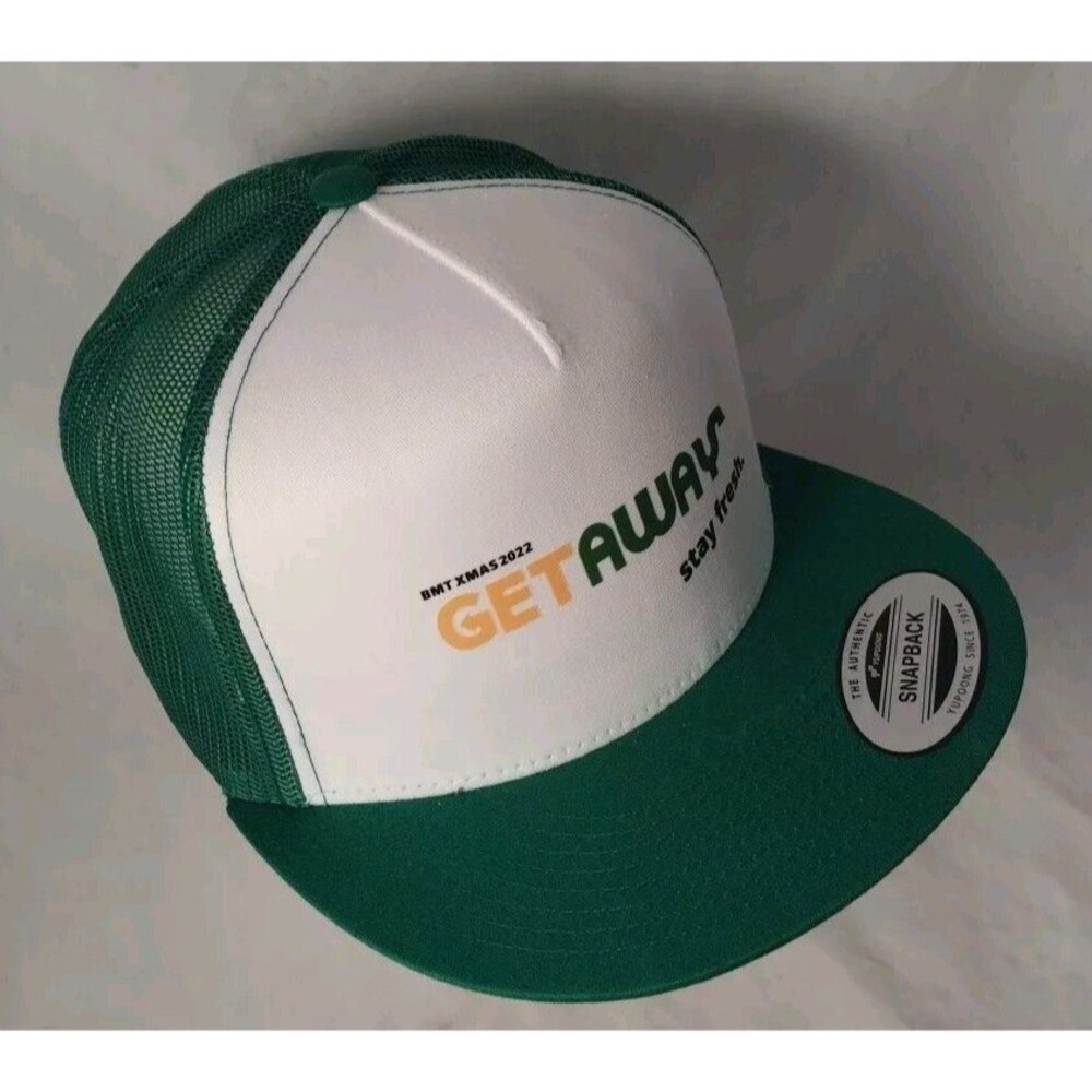 Subway Sandwiches BMT Xmas 2022 Get Away Snapback Trucker Hat/Cap-NEW!